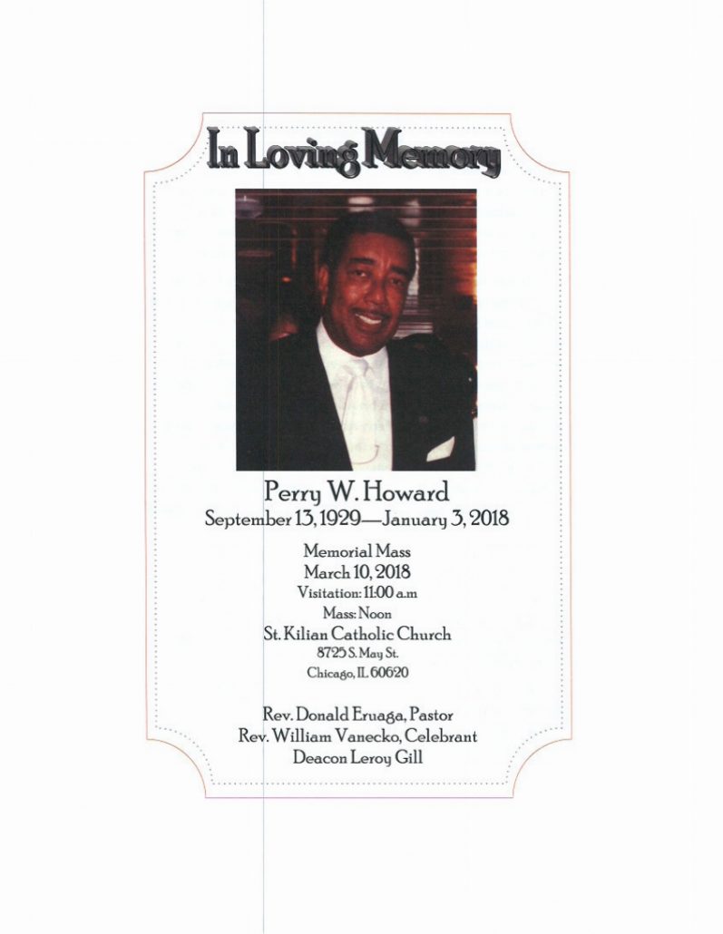 Perry W Howard Obituary