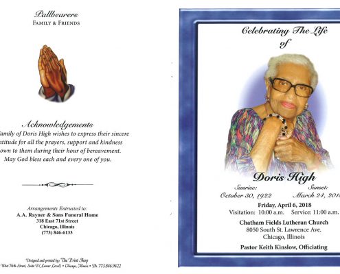 Doris High Obituary