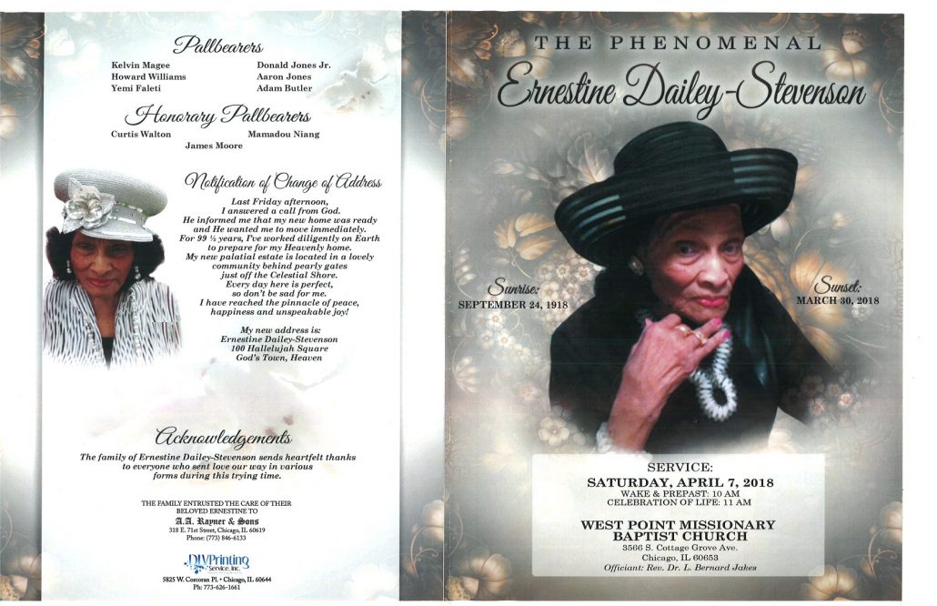 Ernestine Dailey Stevenson obituary