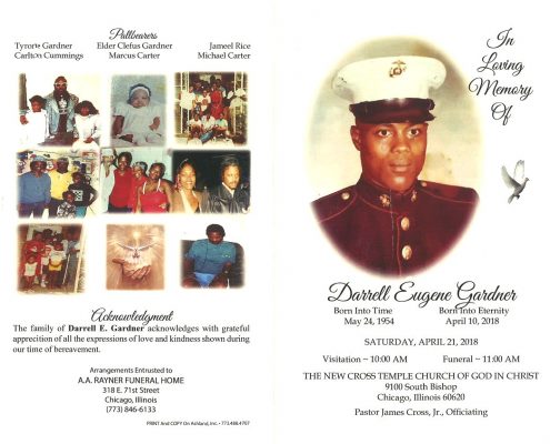 Darrell Eugene Gardner Obituary AA Rayner and Sons Funeral Home Chicago