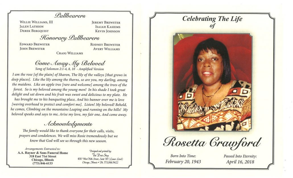 Rosetta Crawford Obituary
