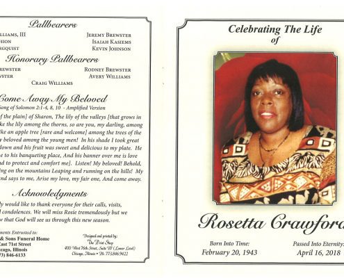 Rosetta Crawford Obituary