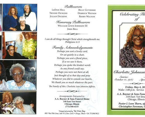 Charlotte Johnson Jeffriees Obituary