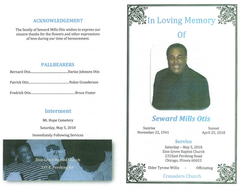 Seward Mills Otis Obituary