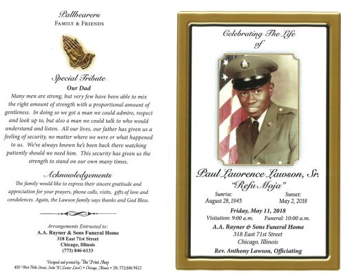 Paul Lawrence Lawson Sr Obituary