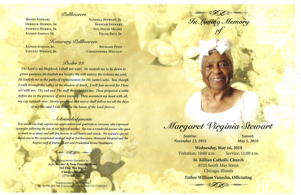 Margaret Virginia Stewart Obituary