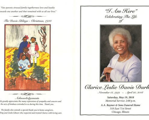 Clarice Leslie Davis Durham Obituary