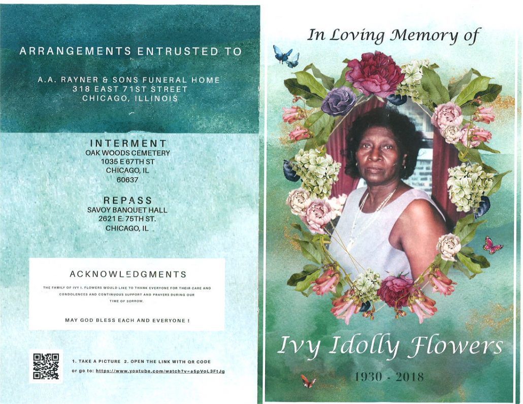 Ivy Idolly Flowers Obituary