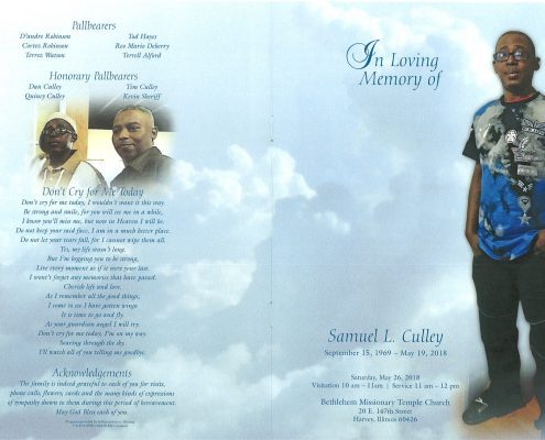 Samuel L Culley Obituary