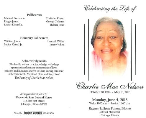 Charlie Mae Nelson Obituary