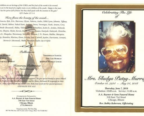Mrs Gladys Patsy Murray Obituary