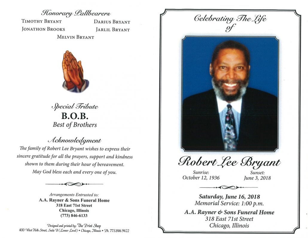 Robert Lee Bryant Obituary