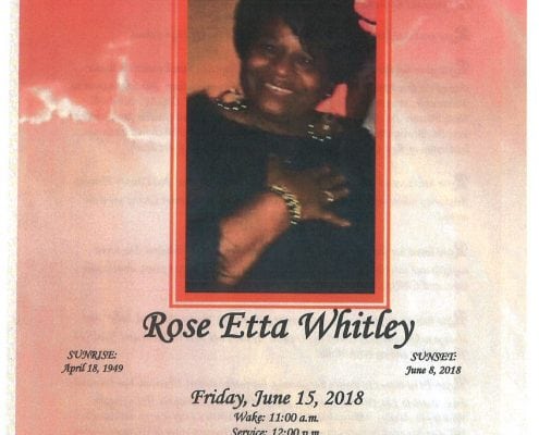 Rose Etta Whitley Obituary