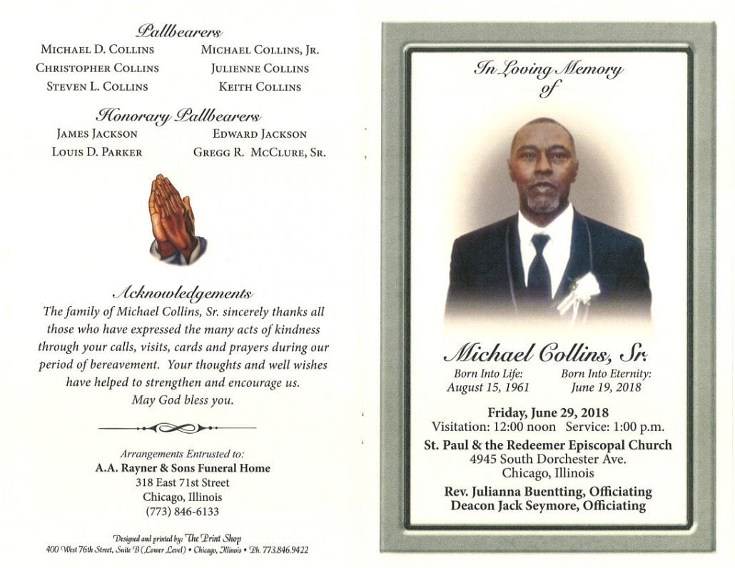 Michael Collins Sr Obituary