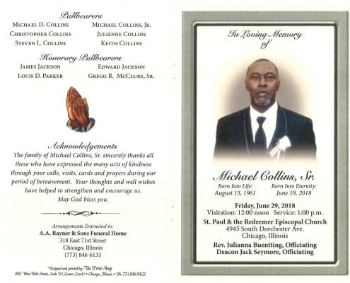 Michael Collins Sr Obituary