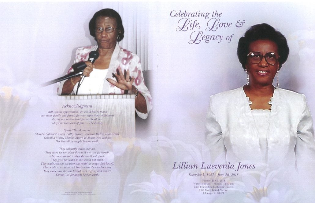 Lillian Lueverda Jones Obituary