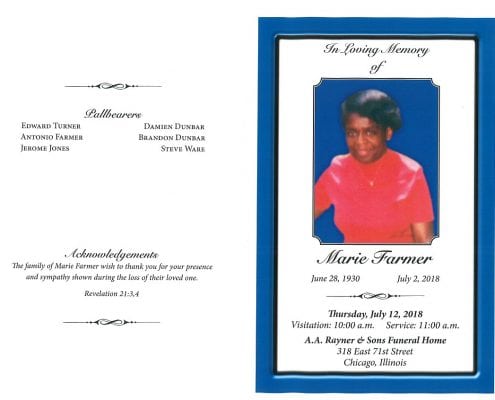 Marie Farmer Obituary