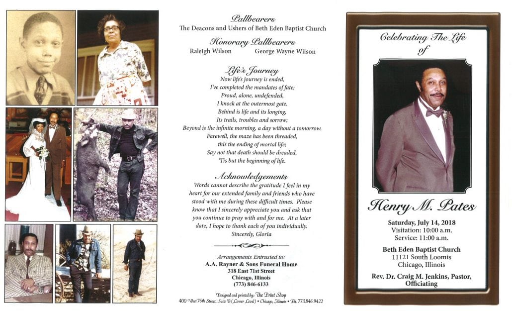 Henry M Pates Obituary