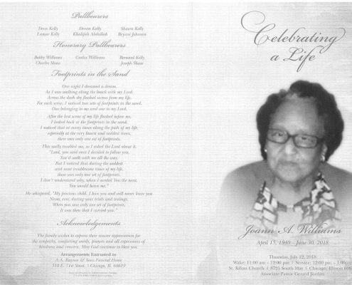 Joann A Williams Obituary