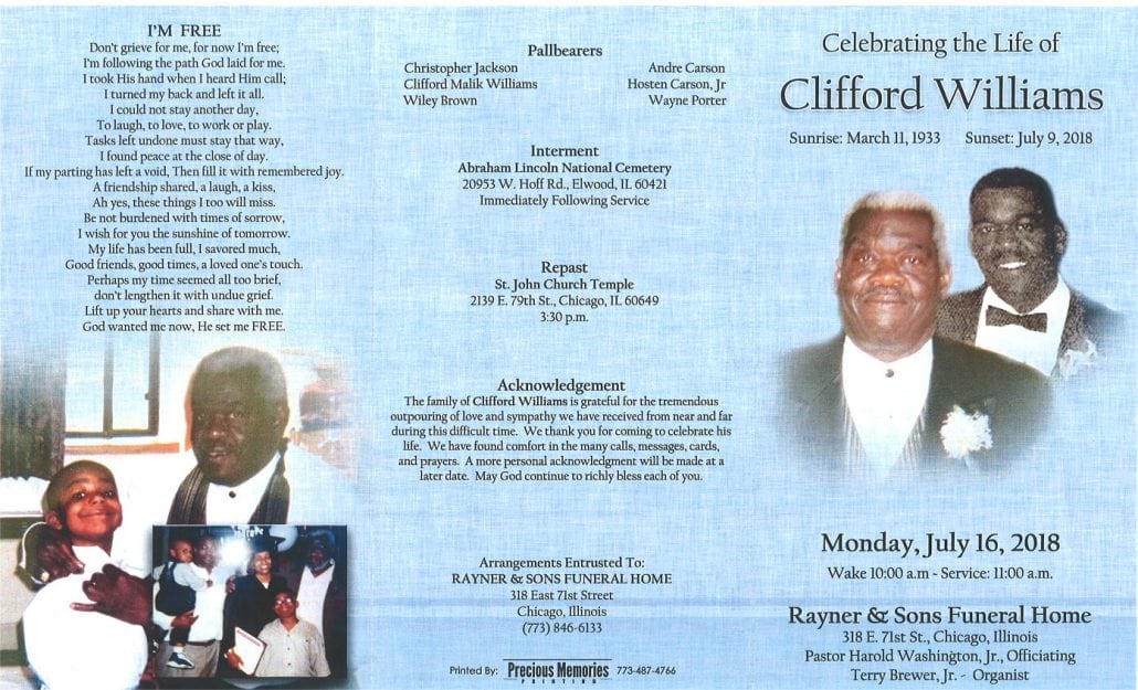 Clifford Williams Obituary