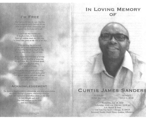Curtis James Sanders Obituary