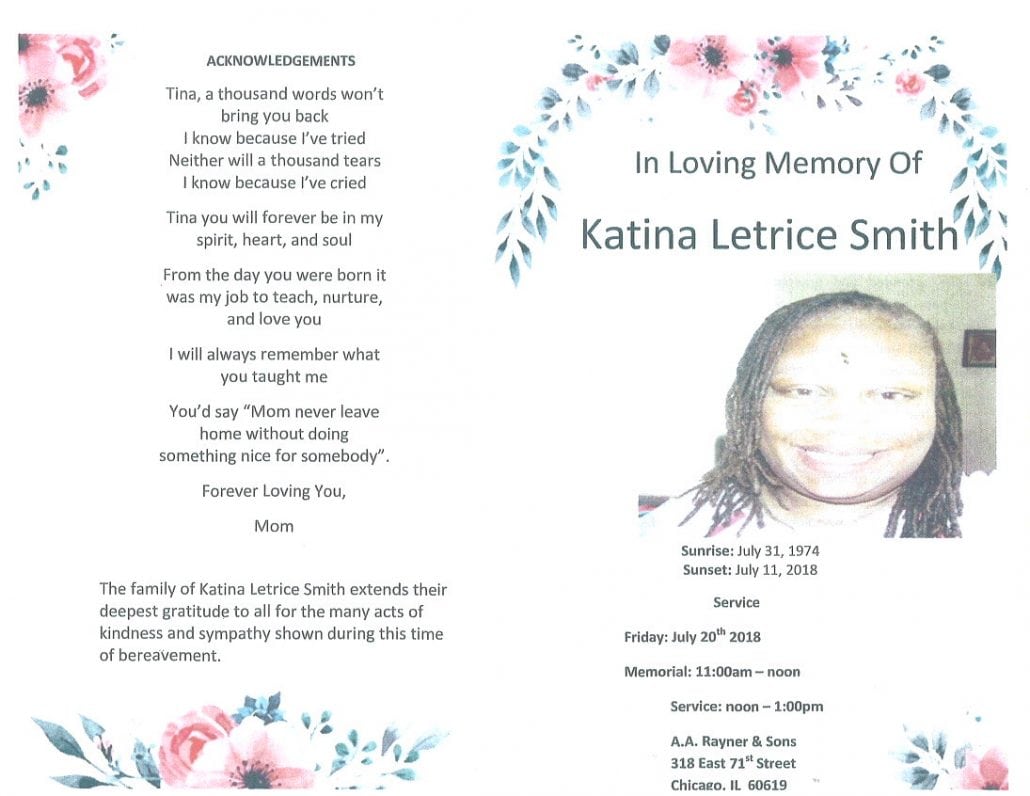 Katina Letrice Smith Obituary