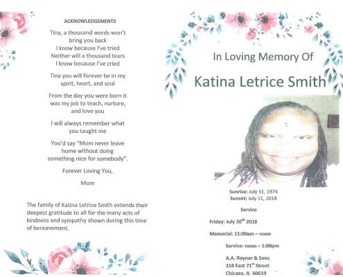 Katina Letrice Smith Obituary