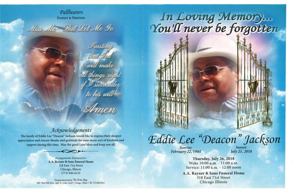 Eddie Lee Deacon Jackson Obituary