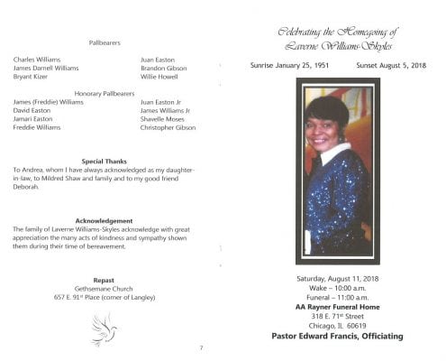 Laverne Williams Skyles Obituary