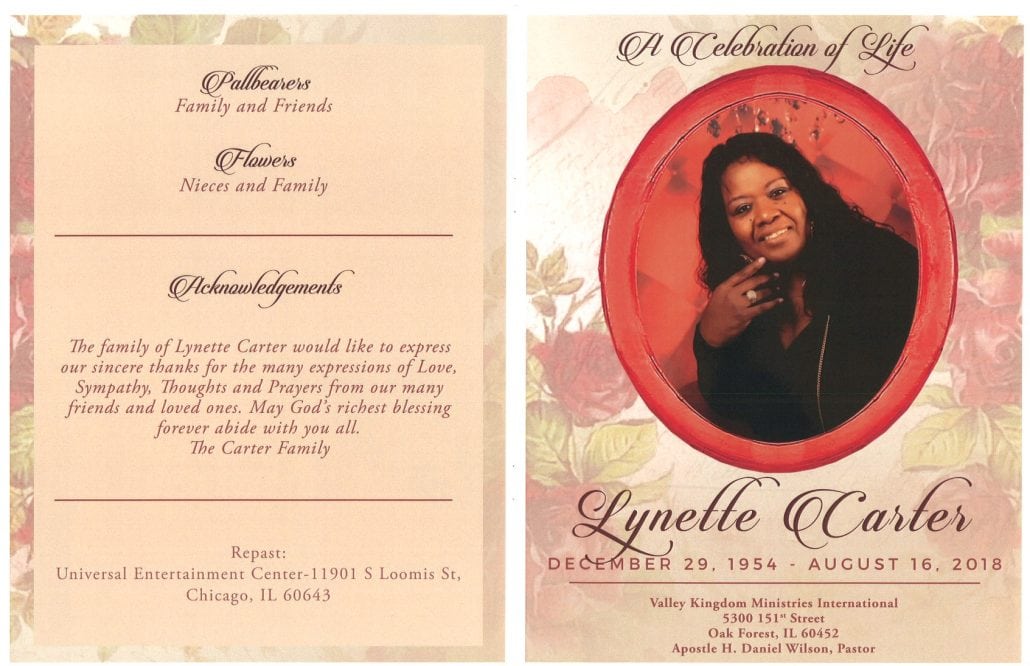 Lynette Carter Obituary
