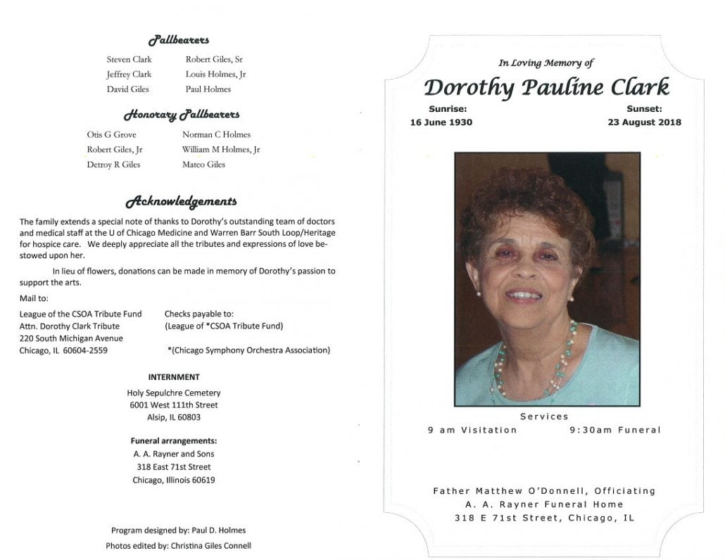 Dorothy Pauline Clark Obituary