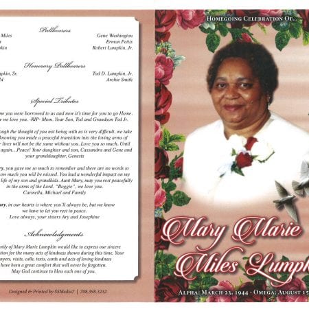 Mary Marie Miles Lumpkin Obituary | AA Rayner and Sons Funeral Homes