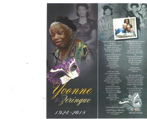Yvonne D Zeringue Obituary