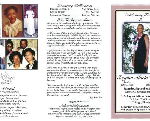 Regina Marie Worthy Obituary