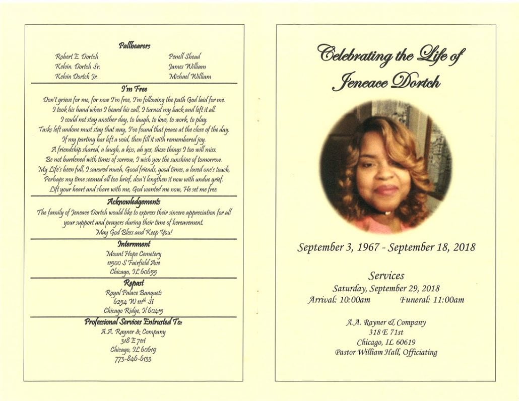 Jeneace Dortch Obituary