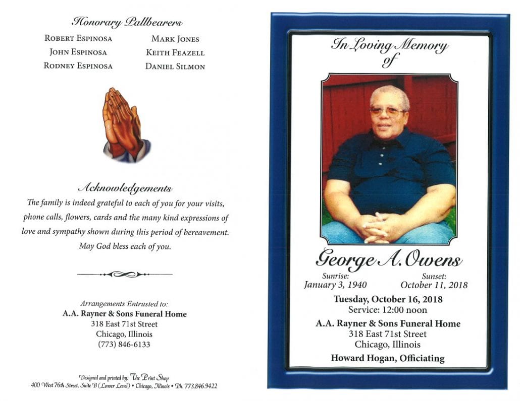 George A Owens Obituary
