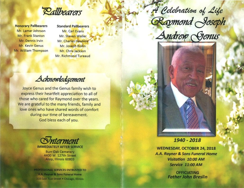 Raymond Joseph Andrew Genus Obituary