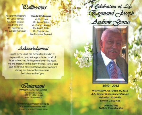 Raymond Joseph Andrew Genus Obituary