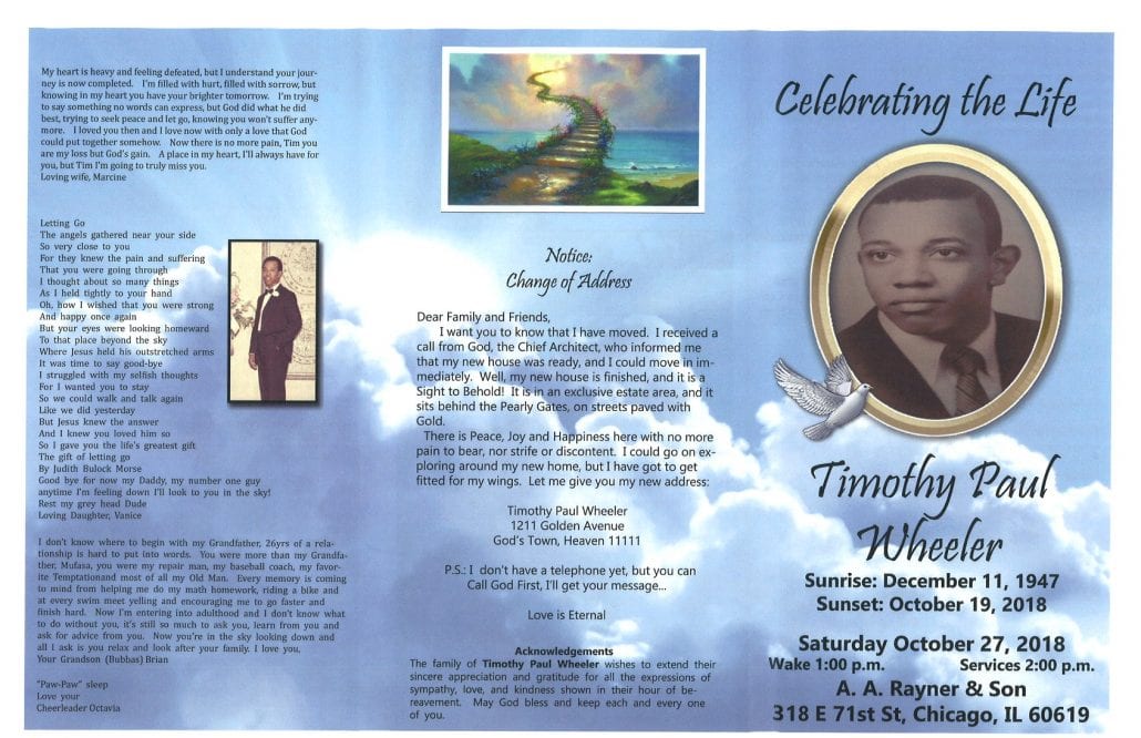 Timothy Paul Wheeler Obituary