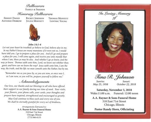 Tena R Johnson Obituary