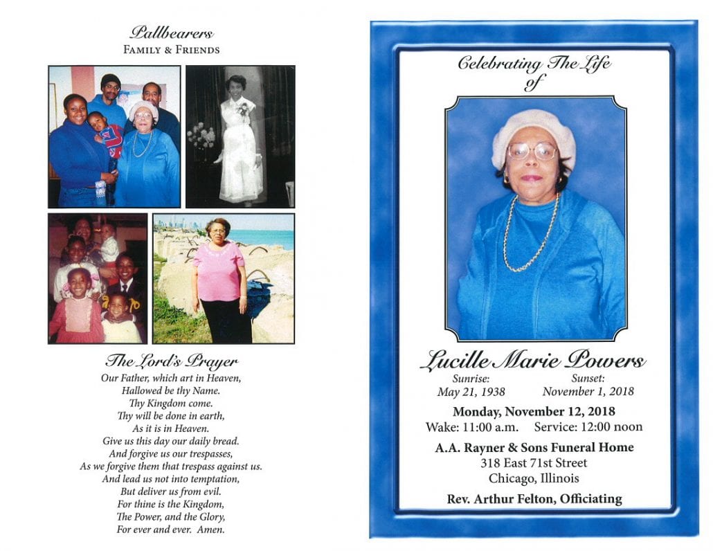 Lucille Marie Powers Obituary