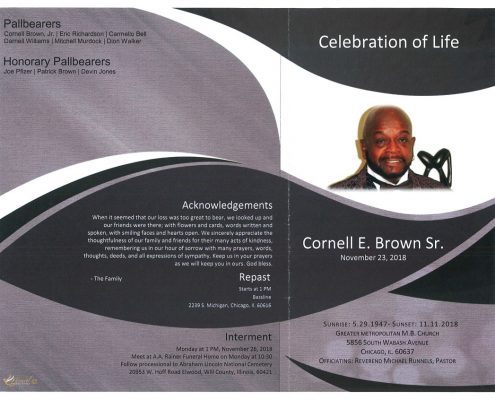 Cornell E Brown Sr Obituary