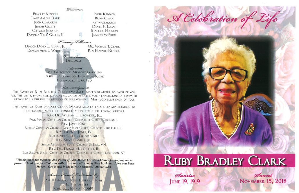 Ruby Bradley Clark Obituary