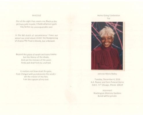 Johnnie Marie Bailey Obituary