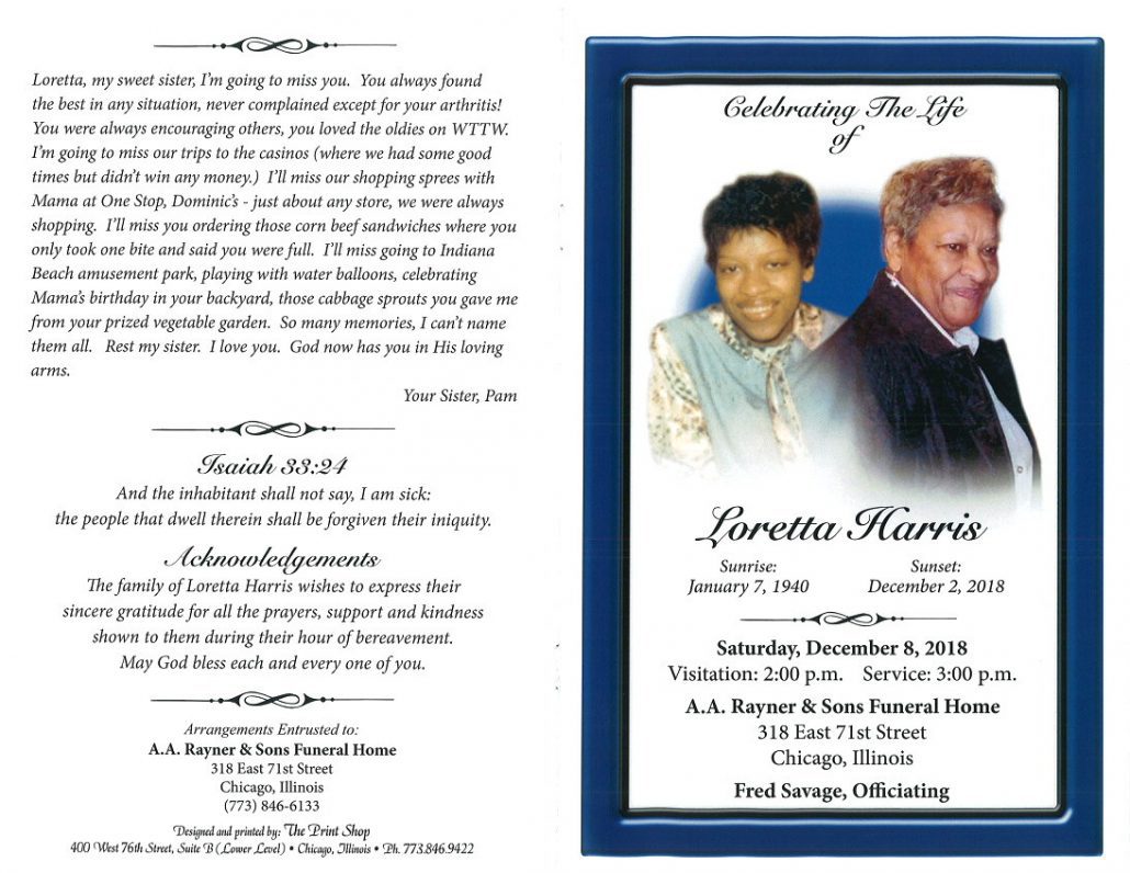 Loretta Harris Obituary