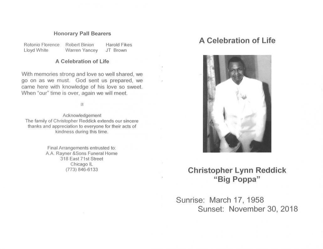 Christopher Lynn Reddick Obituary