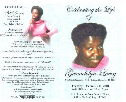 Gwendolyn Lacey Obituary