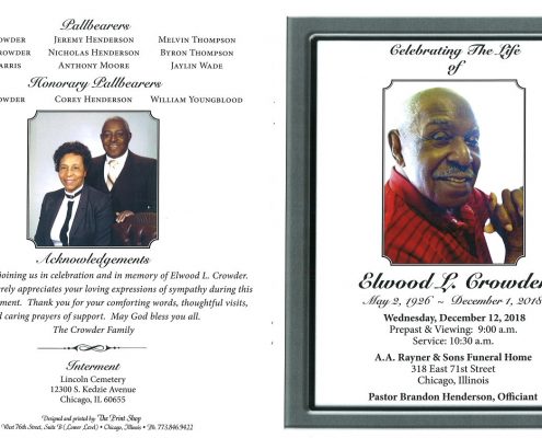 Elwood L Crowder Obituary