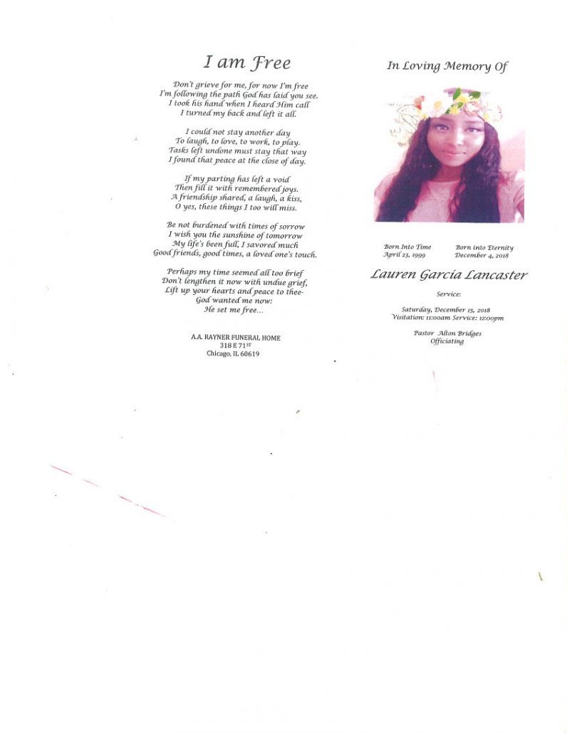 Lauren Garcia Lancaster Obituary