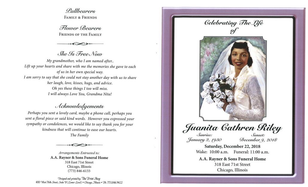 Juanita Cathren Riley Obituary